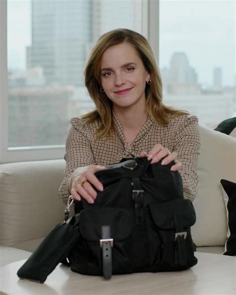 emma watson with gucci bag|emma watson backpack.